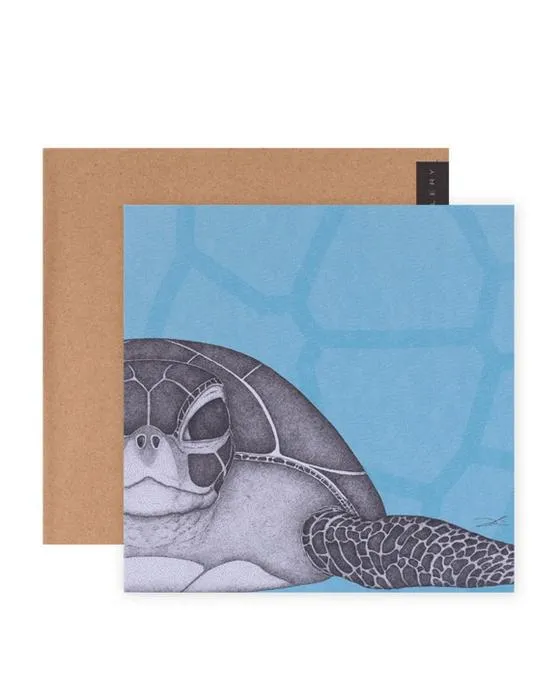 Hallmark x Points de Donna Gallery Carte de voeux vierge - Susan La tortue de mer