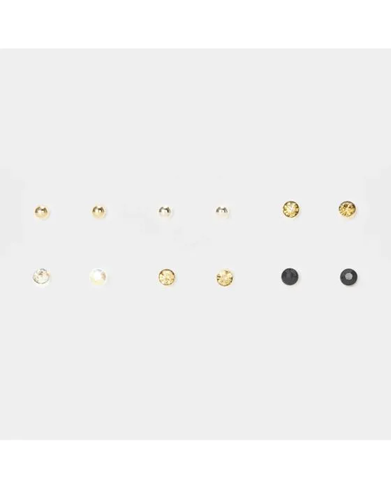 Boucles d'oreilles 6 Packs en petit cristal - Neutre
