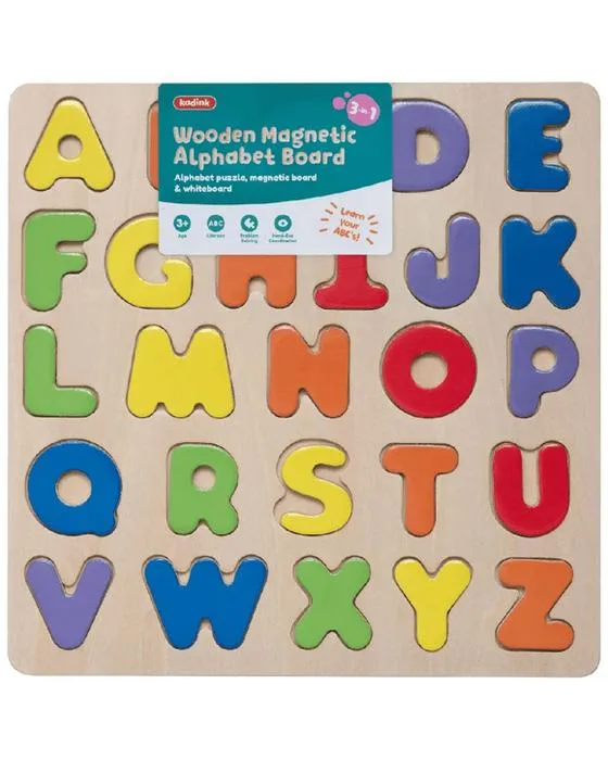 Tableau alphabet 3 en 1 en bois de Kadink