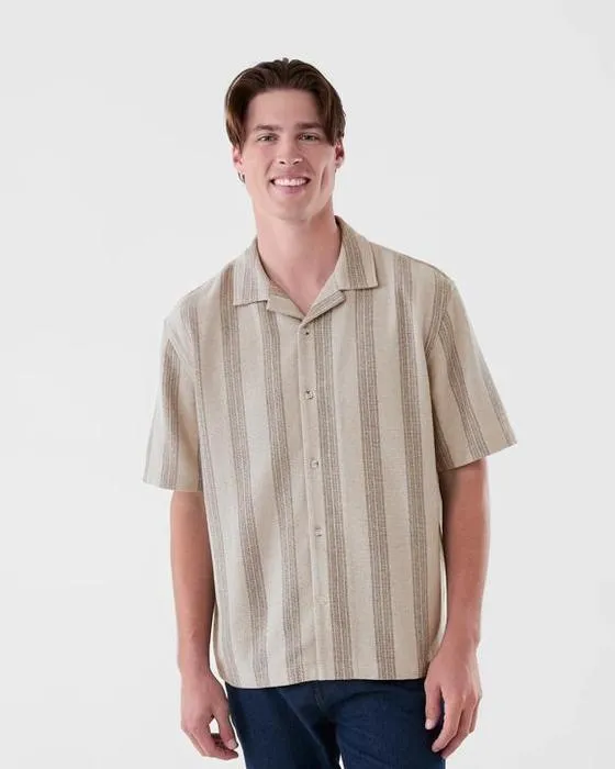 Chemise à manches courtes Texturée