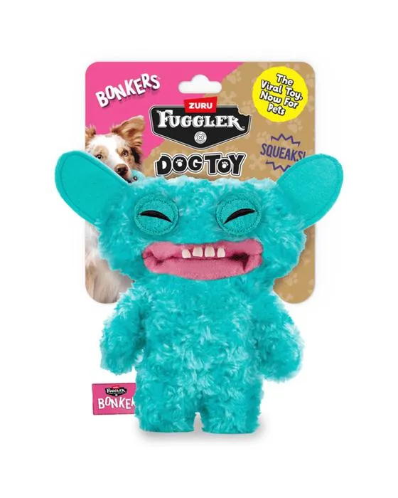 20cm BONKERS ZURU Fuggler Grin Grin Squeaky et peluche jouet de chien
