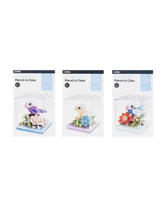 Série Mini Blocs Animaux: Parroquet dans le cas - Assortiment