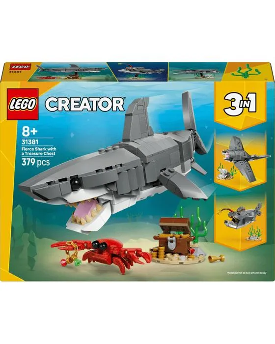 LEGO Créateur 3 en 1 Shark Fierce avec un coffre 31381