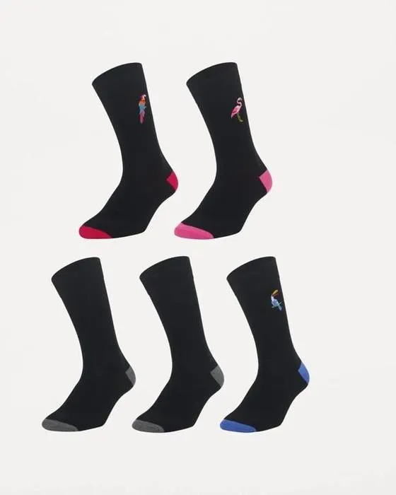 5 Paquets de chaussettes brodées et simples