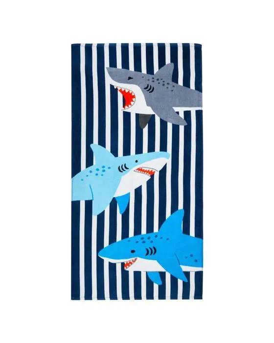Serviette de plage Velour pour enfants en coton - Shark