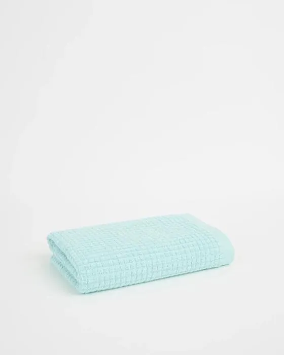 Cible Cassie Serviette de bain en coton australien texturé - Bleu