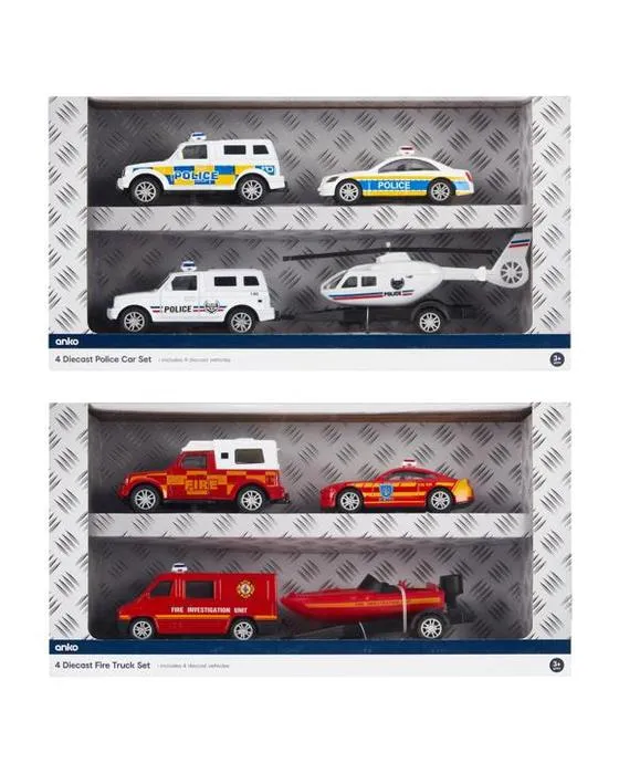 Ensemble de véhicules Diecast 4 Pack - Assortiment