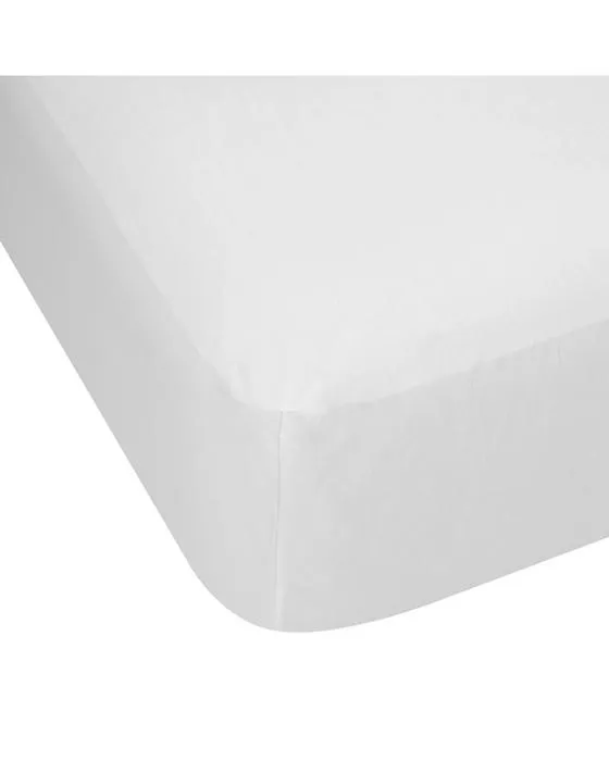 250 Fil Count coton riche feuille ajustée - lit simple, blanc