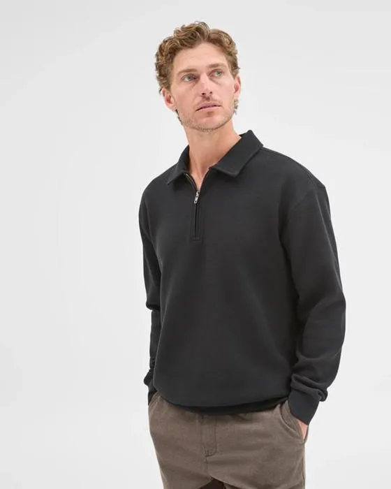 Cible Homme Australien mélange de coton polaire 1/4 Zip colared Top