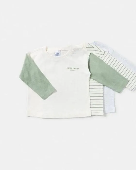 T-shirt à manches longues 3 Pack