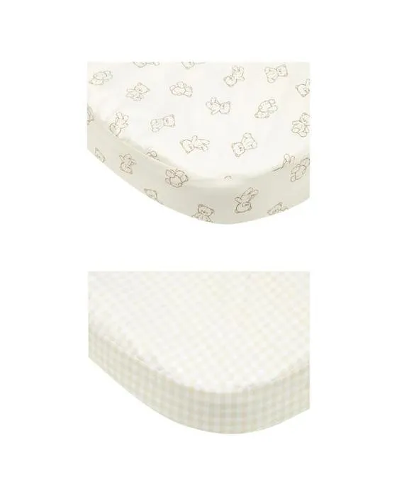 2 packs de feuilles de bassinet en coton biologique