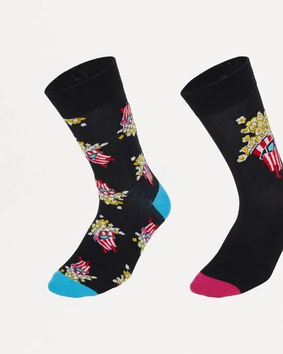 Chaussettes à motif de nouveauté de 2 paquets