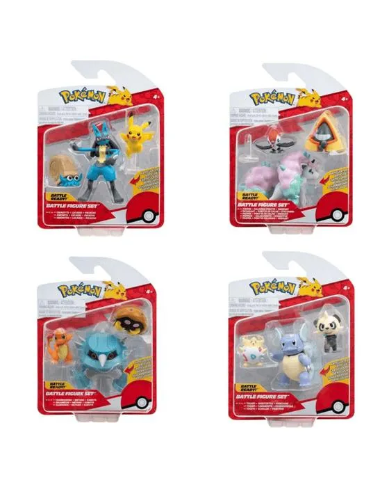 Ensemble de figures de bataille de Pokemon - assorties