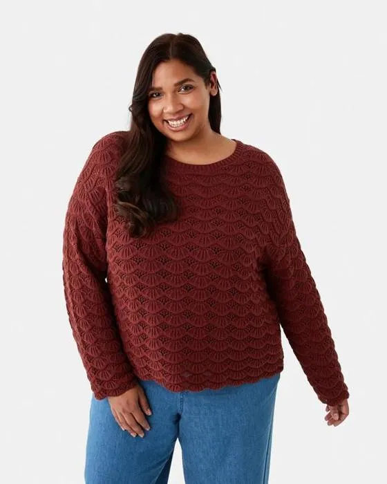 Tourne manches longues Crochet tricoté top