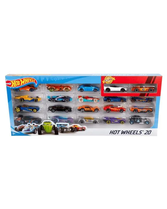 Ensemble de voitures de base de 20 Pack Hot Wheels Essentials