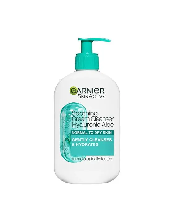 Garnier SkinActive Crème nettoyante apaisante 250ml - Acide hyaluronique et Aloe Vera