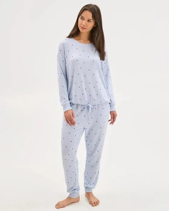 Cible Femme imprimé Pyjama ensemble de sommeil Cosy