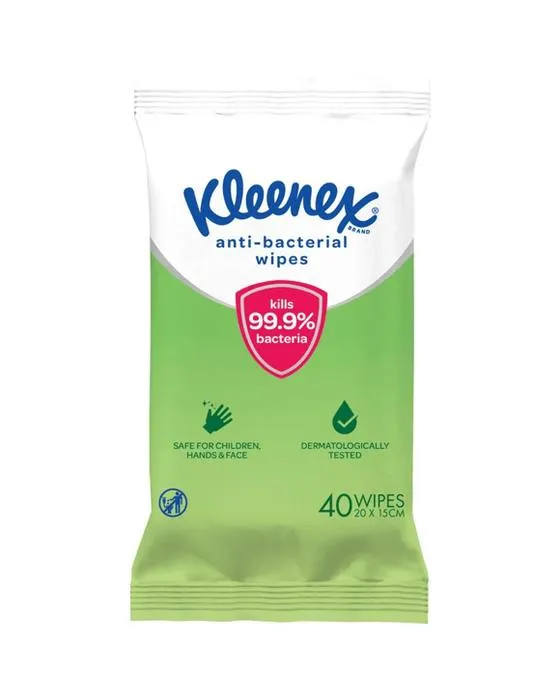 Kleenex Wipes antibactérienne 40