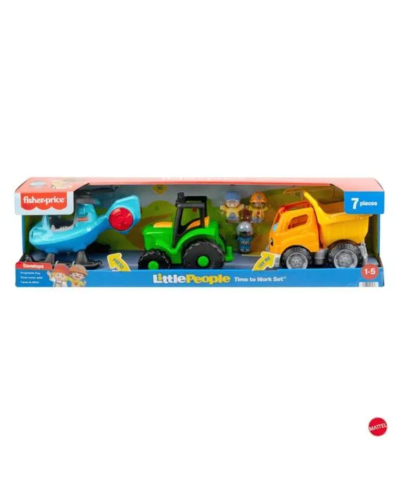 7 pièces Fisher-Prix Petits gens Temps de travail ensemble