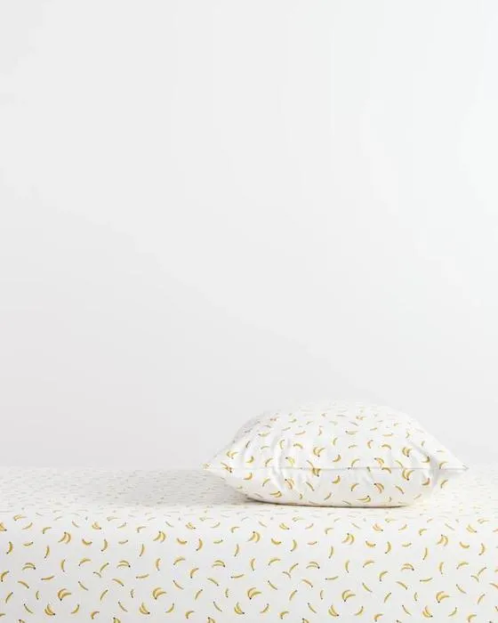 Ensemble de draps en coton australien Banana cible - Lit simple - Blanc
