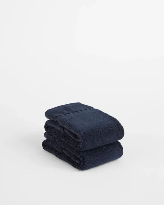 Cible de luxe coton égyptien Pile serviette à main 2 Pack - Bleu
