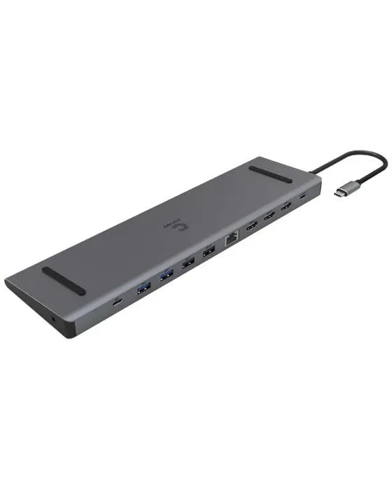 Consoler USB-C à Triple 4K HDMI/USB/RJ45/Audio/USB-C Dock