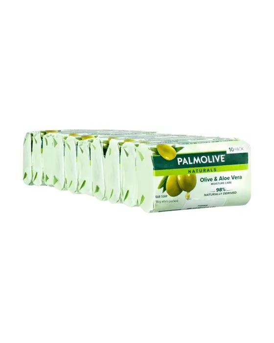 Palmolive 10 Pack Naturels soin de l'humidité Bar savon 90g - Olive & Aloe Vera