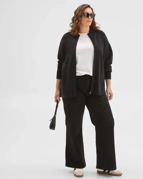 Courbe cible plus Taille propre tricot Zip par Jumper