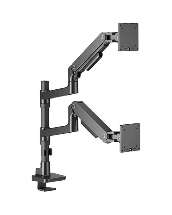 Bras de surveillance double à double monture de pole robuste de Brack 17"-49"