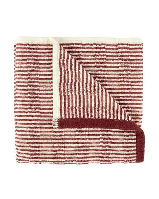 Serviette micro-rayée en coton - Port