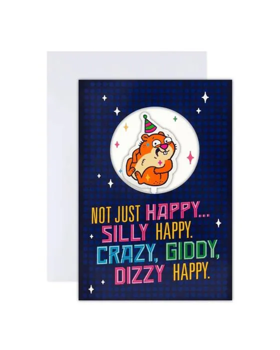 Hallmark Interactive Sound Birthday Card - hamster à spinning