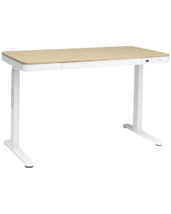 Bureau de siège électrique Newhaven avec tiroir de 1200mm blanc/bouilloire, tables et postes de travail