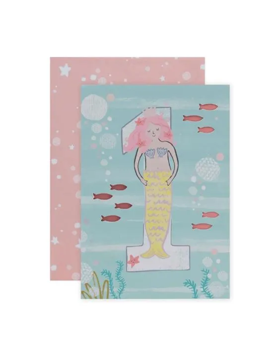 Connexions de la Carte d'anniversaire de Hallmark 1er - Sirène & Poisson