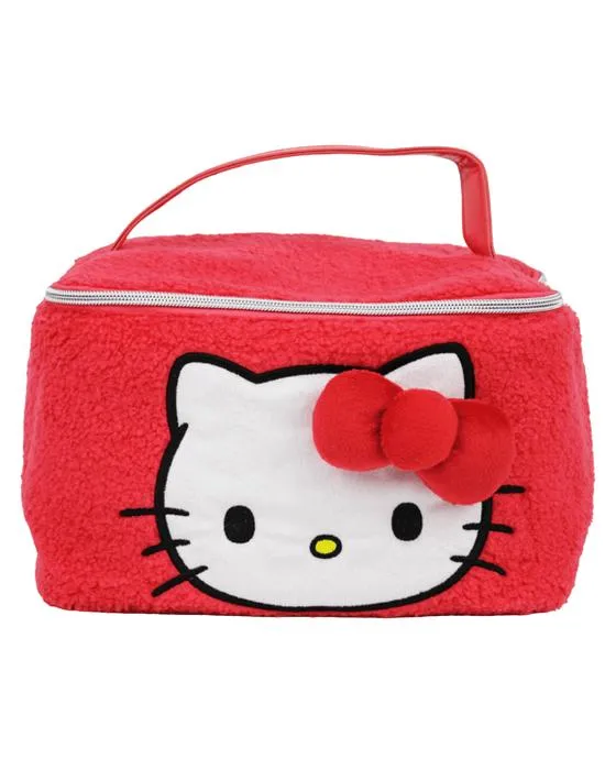 Hello Kitty et amis Cas de train cosmétique fluffy - Rouge
