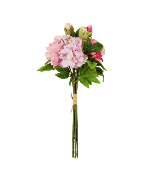 Bunch artificiel de pivoine rouge et rose