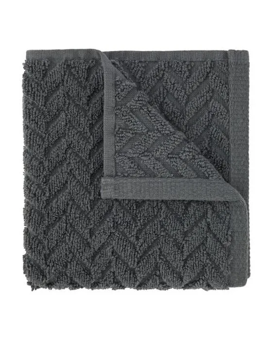 Chevron coton face rondelle - Gris