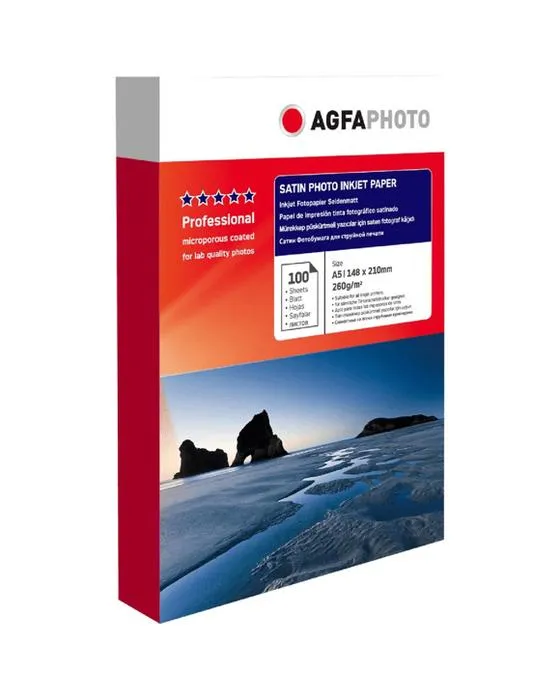 AGFA A5 Satin Photo Paper Inkjet 260gsm 100 Pack