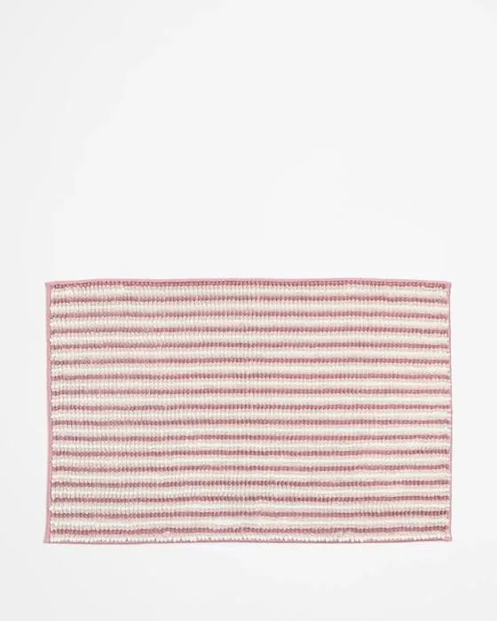 Tapis de bain à rayures Bobble cible - rose