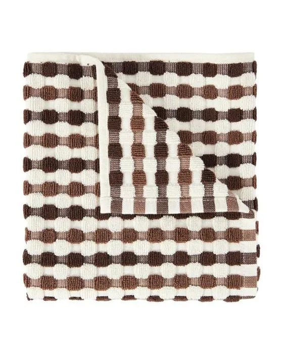 Serviette à main en coton popcorn - Chocolat