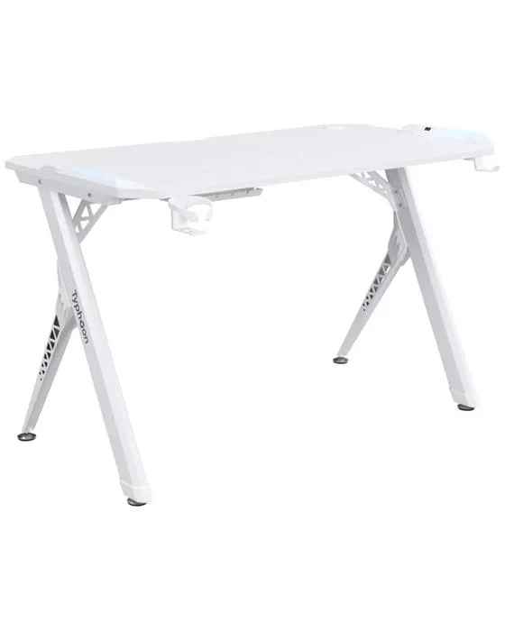 Typhoon Viper Bureau de jeu 1200mm Blanc Bureaux Tables et postes de travail