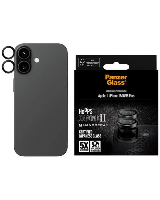 PanzerGlass Hoops caméra protège-objectif iPhone 17 céramique