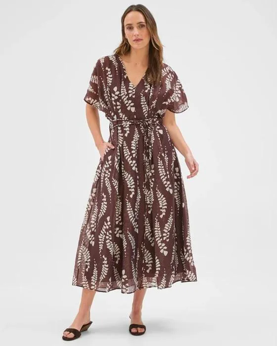 Aperçu Manche courte Tuck Détail Robe Midi