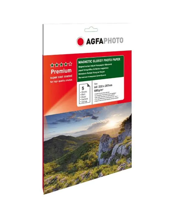 AGFA A4 Papier magnétique brillant 5 Pack