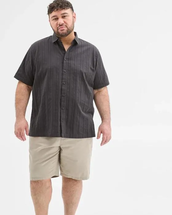 Cible Homme Plus Taille Australienne Cotton Texturé Chemise