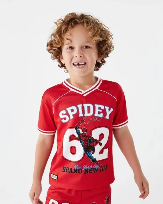 T-shirt de maille surdimensionné de licence Spider-Man