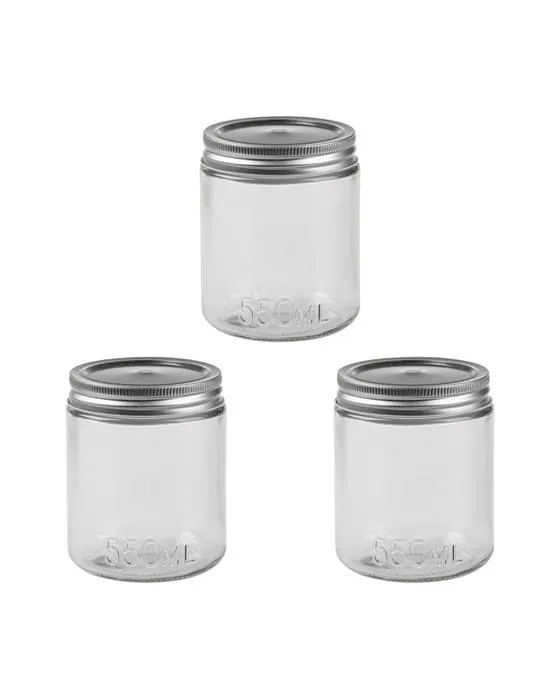 3 Boîte de 550ml Pots de conservation