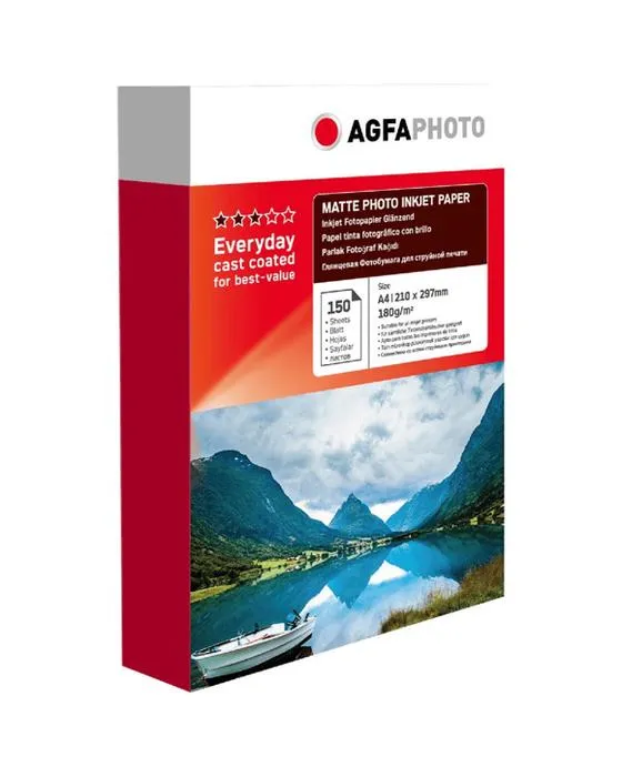AGFA A4 Matte Photo Paper Inkjet 180gsm 150 Pack