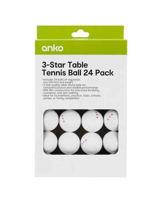 24 Pack Balles de tennis de table Match