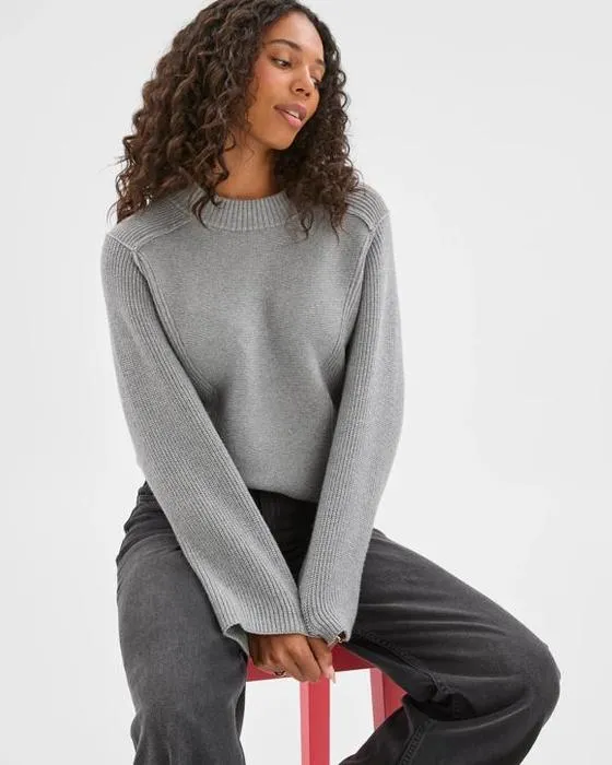 Cible Femme Australien mélange de coton maille maille cou Jumper