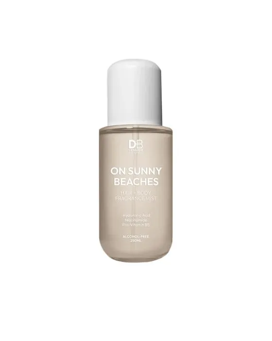 Marques Designer sur les plages ensoleillées Cheveux + Mist de parfum du corps 250ml - acide hyaluronique, niacinamide et pro-vitamine B5